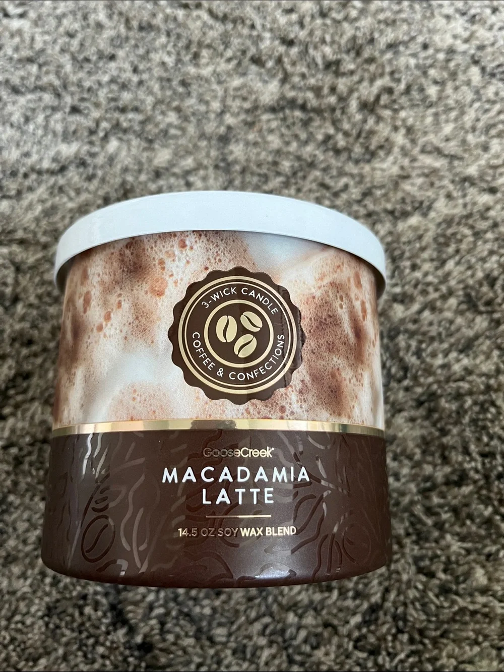 Macadamia Latte Scented Candle - Brown! New!